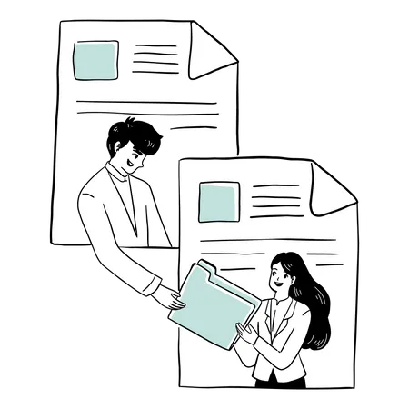 Illustration of file sharing 